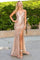 Prom Dresses Prom Long Fitted Sequin Formal Fringe Dress Blush