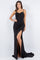 Prom Dresses Long Fitted Corset Formal Slit Prom Dress Black