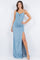 Prom Dresses Long Fitted Corset Formal Slit Prom Dress Dusty Blue