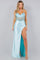 Prom Dresses Fitted Long Formal Beaded Corset Prom Dress Blue