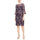 Mother of the Bride Dress Short 3/4 Sleeve Lace Dress Eggplant