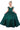 Flower Girl Dresses Glitter 3D Applique Flower Girl Dress Hunter Green