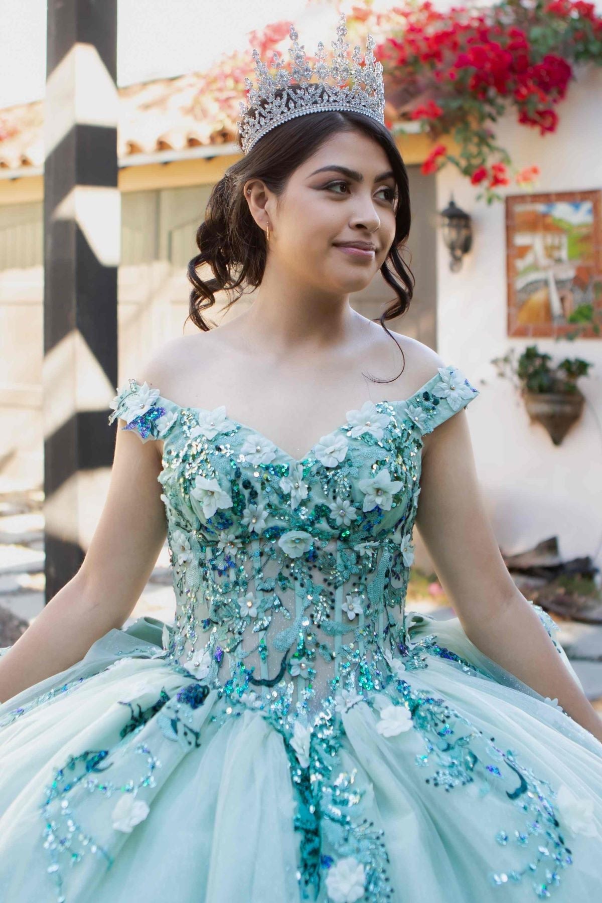 Quinceniera Dresses Long Corset Ball Gown Quinceanera Dress Sage