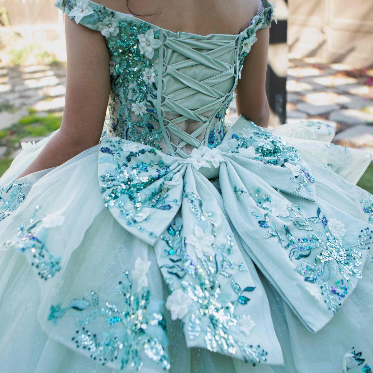 Quinceniera Dresses Long Corset Ball Gown Quinceanera Dress Sage