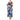 Formal Dresses Printed Tea Length Dress Navy Multi