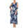 Formal Dresses Printed Tea Length Dress Navy Multi