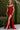 Prom Dresses Long Lace Prom Beaded Slit 3D Formal Dress Red