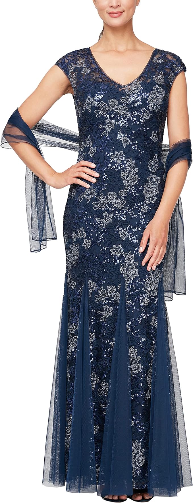 Alex Evenings 8217897 Navy 10P Sale