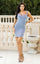 Cocktail Dresses Short Mini Cocktail Dress Blue/Silver