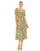 Cocktail Dresses Micro Ruffle Cocktail Tea Length Dress Gold Multi