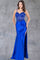 Prom Dresses Beaded Slit Long Formal Prom Sequin Dress Royal