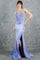Prom Dresses Long Floral Applique Formal Prom Dress Dusty Blue
