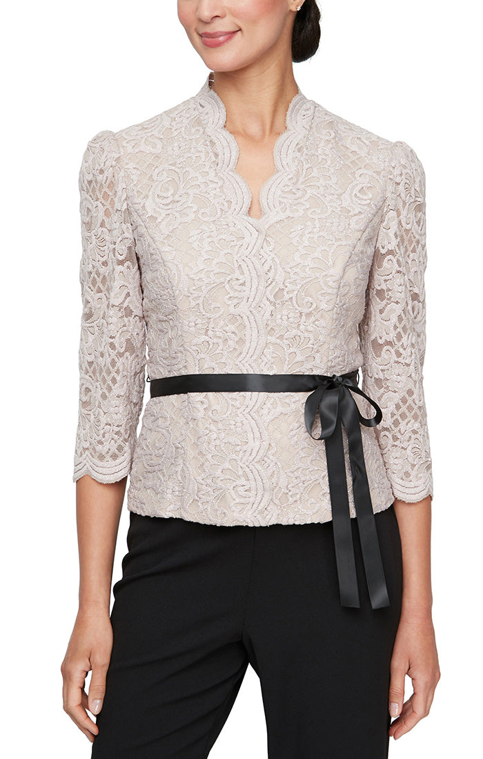 Top Formal Blouse Mother of the Bride Top Taupe