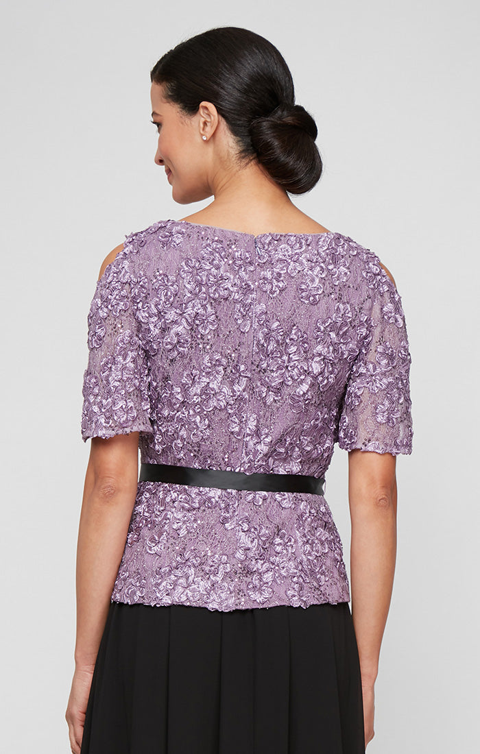 Top Formal Top Lace Blouse Icy Orchid