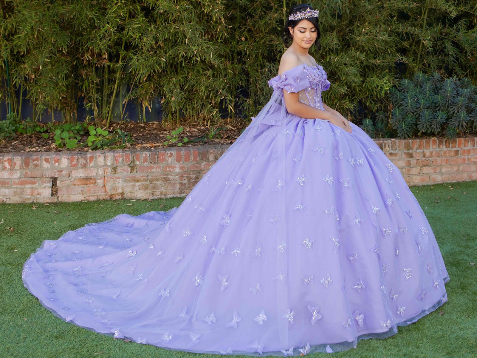 Quinceniera Dresses Long Applique Quinceanera Cape Ball Gown Pink