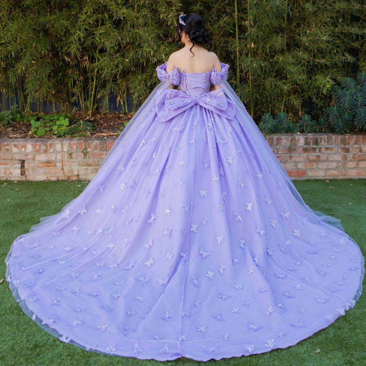 Quinceniera Dresses Long Applique Quinceanera Cape Ball Gown Pink
