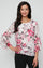 Top Printed Formal Top Blouse Fuchsia Multi