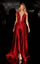 Prom Dresses Long Overskirt Feather Formal Prom Jumpsuit Burgundy