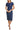 Cocktail Dresses Short Fitted Knee Length Cocktail Dress Blue Multi