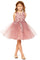 Flower Girl Dresses Short 3D Floral A Line Flower Girl Dress Mauve