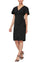 Mother of the Bride Dresses Metallic Knit Sheath Short Dress Black