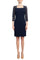 Cocktail Dresses Short Fitted Cocktail Lace Dress Navy