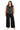 Plus Size Dresses Long Plus Size Formal Metallic Jumpsuit Silver/Black