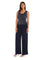 Jumpsuit Long Formal Metallic Jumpsuit Silver/Black