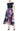 Formal Dresses Mikado Skirt High Low Long Dress Navy Multi