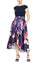 Formal Dresses Mikado Skirt High Low Long Dress Navy Multi