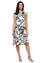 Cocktail Dresses Short Printed Tea Length Cocktail Dress Ivory Multi