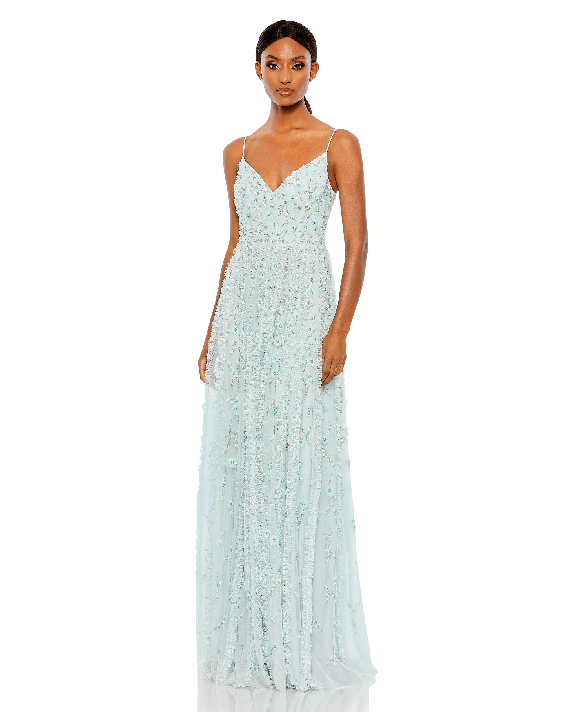 Prom Dresses Long Spaghetti Strap Prom Formal Gown Seamist