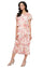 Cocktail Dresses Short Floral Tea Length Cocktail Printed Dress Peach Multi