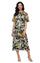 Cocktail Dresses Short Printed Tea Length Cocktail Dress Black Multi