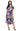 Cocktail Dresses Short Printed Midi Length Cocktail Dress Navy Multi