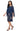 Cocktail Dresses Short Pleated Cocktail Dress Navy Gold