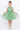Flower Girl Dresses Flower Girl 3D Floral Applique A Line Short Dress Sage