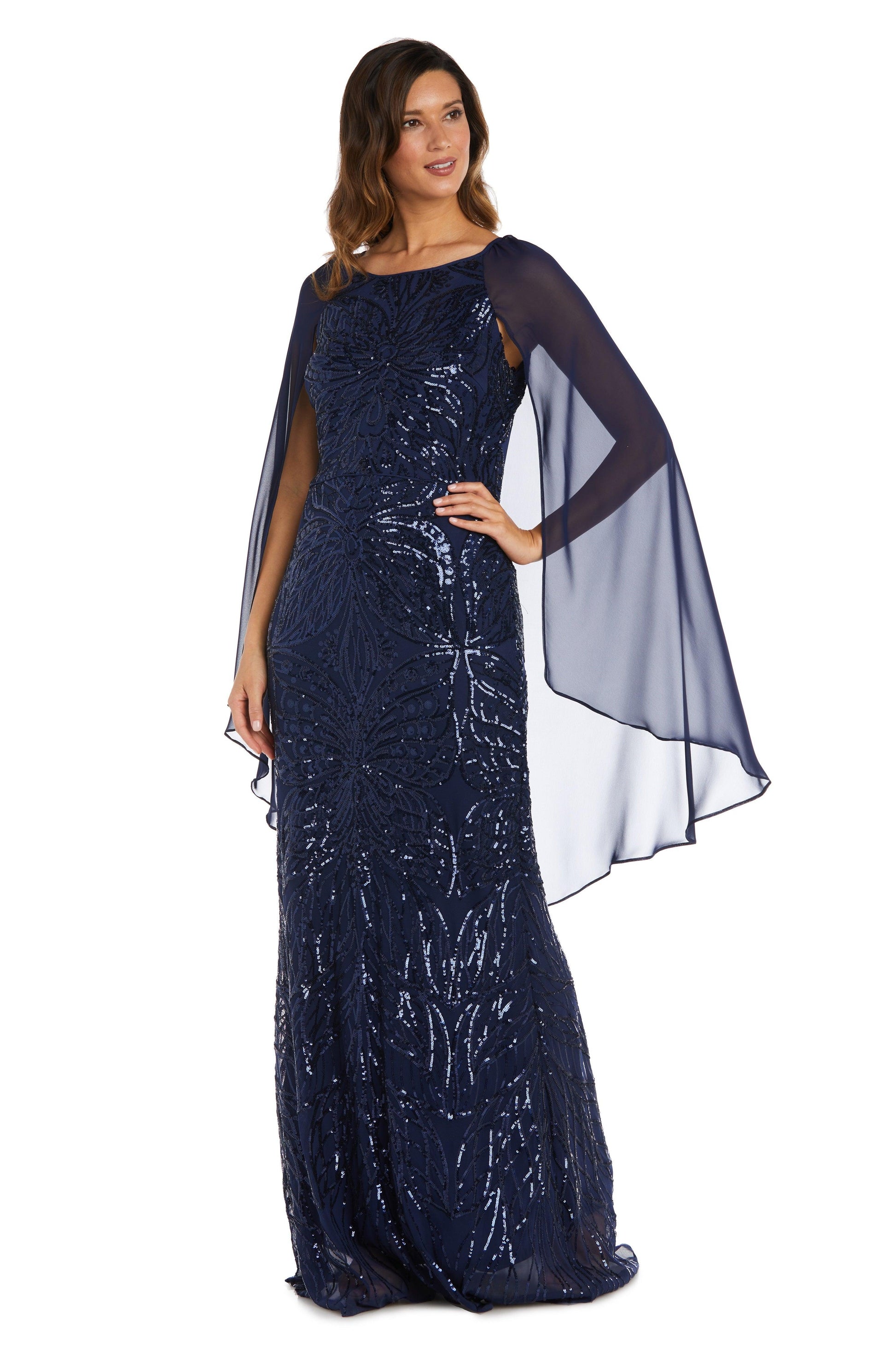 R&M Richards 9262P Long Formal Petite Dress