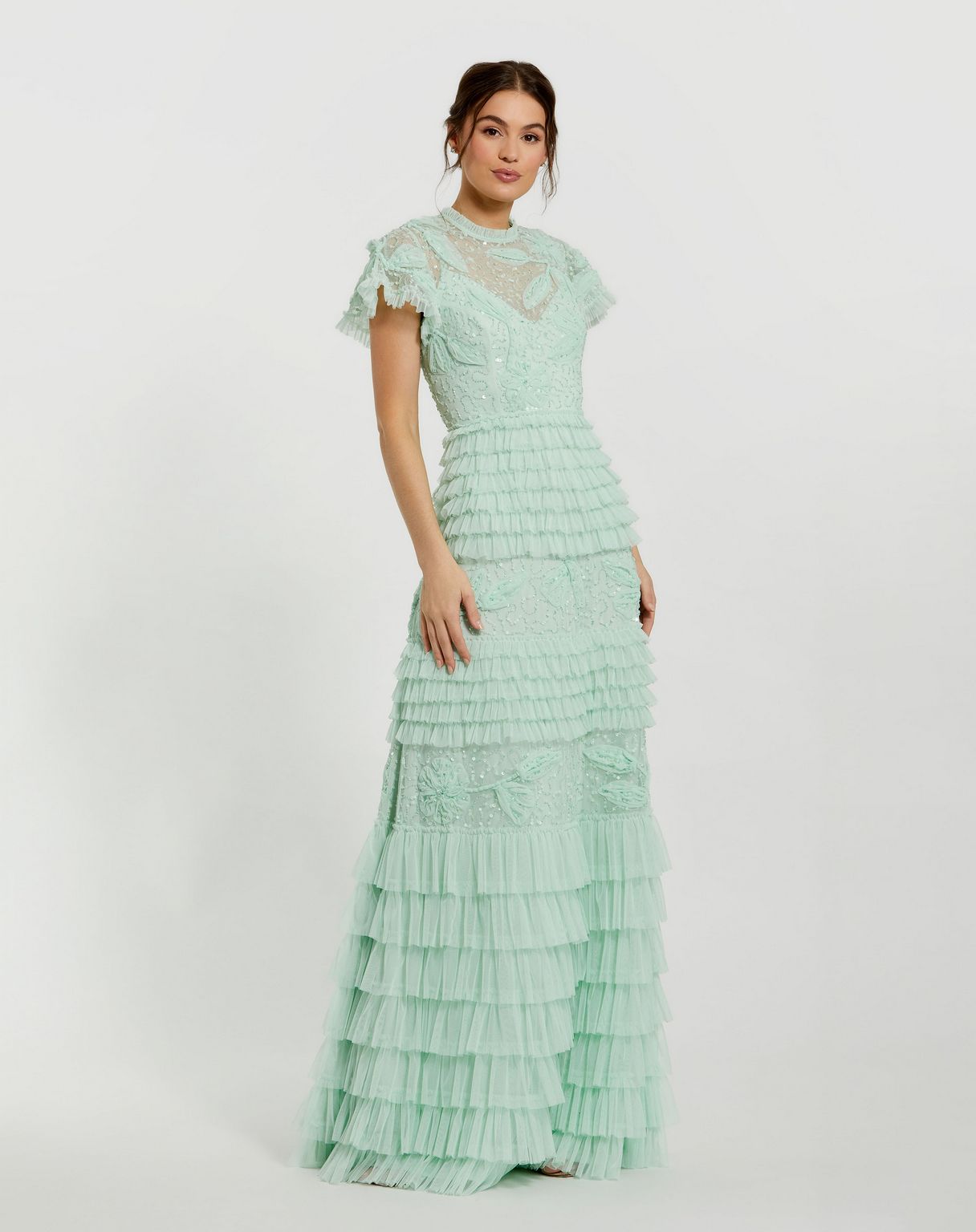 Formal Dresses Long Formal Sequin Evening Dress Sage