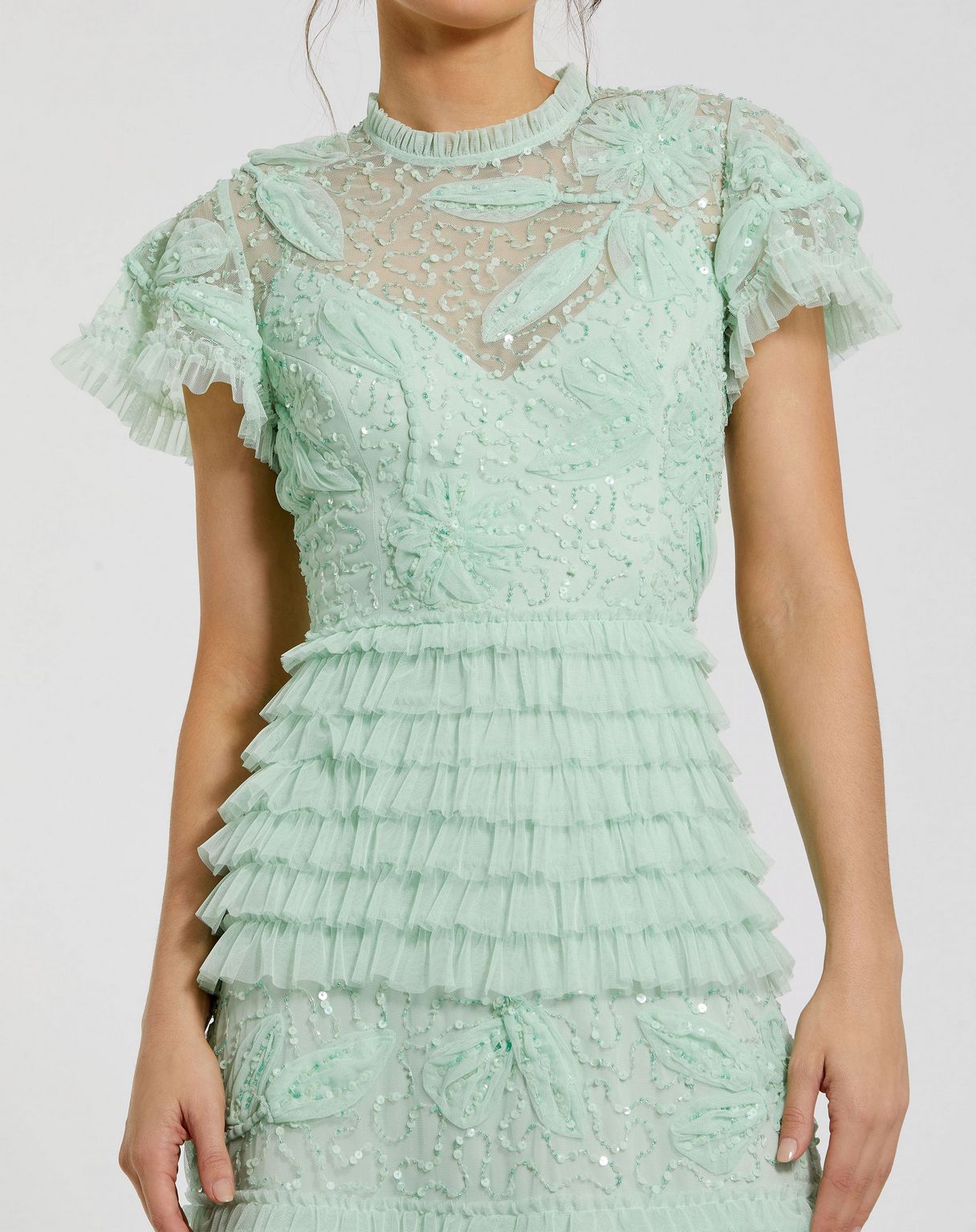 Formal Dresses Long Formal Sequin Evening Dress Sage