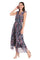Cocktail Dresses High Low Petite Printed Cocktail Dress Navy/Multi
