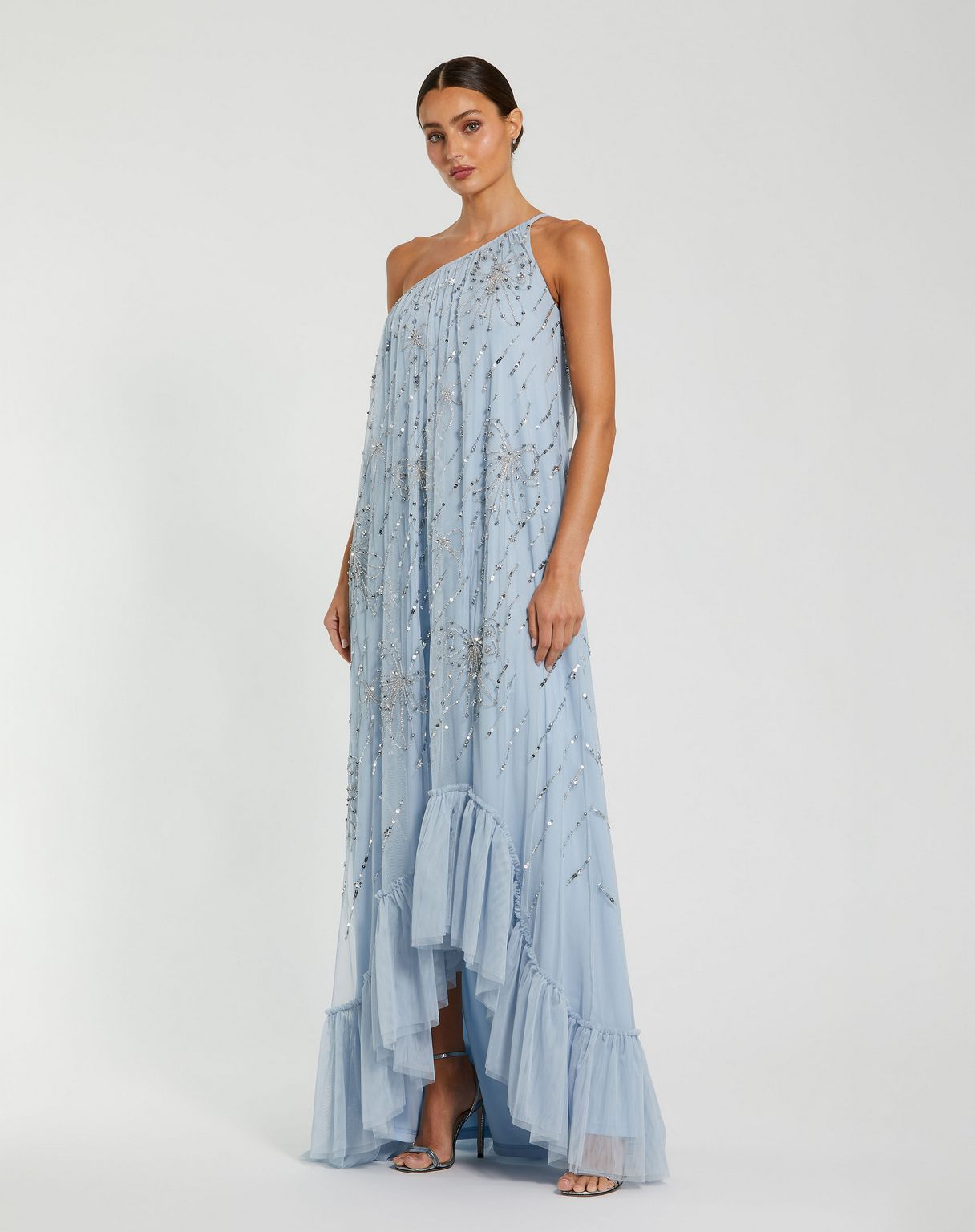 Formal Dresses High Low Formal Sequin Evening Prom Dress Powder Blue