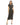 Cocktail Dress Formal Cap Sleeve Midi Length Dress Black
