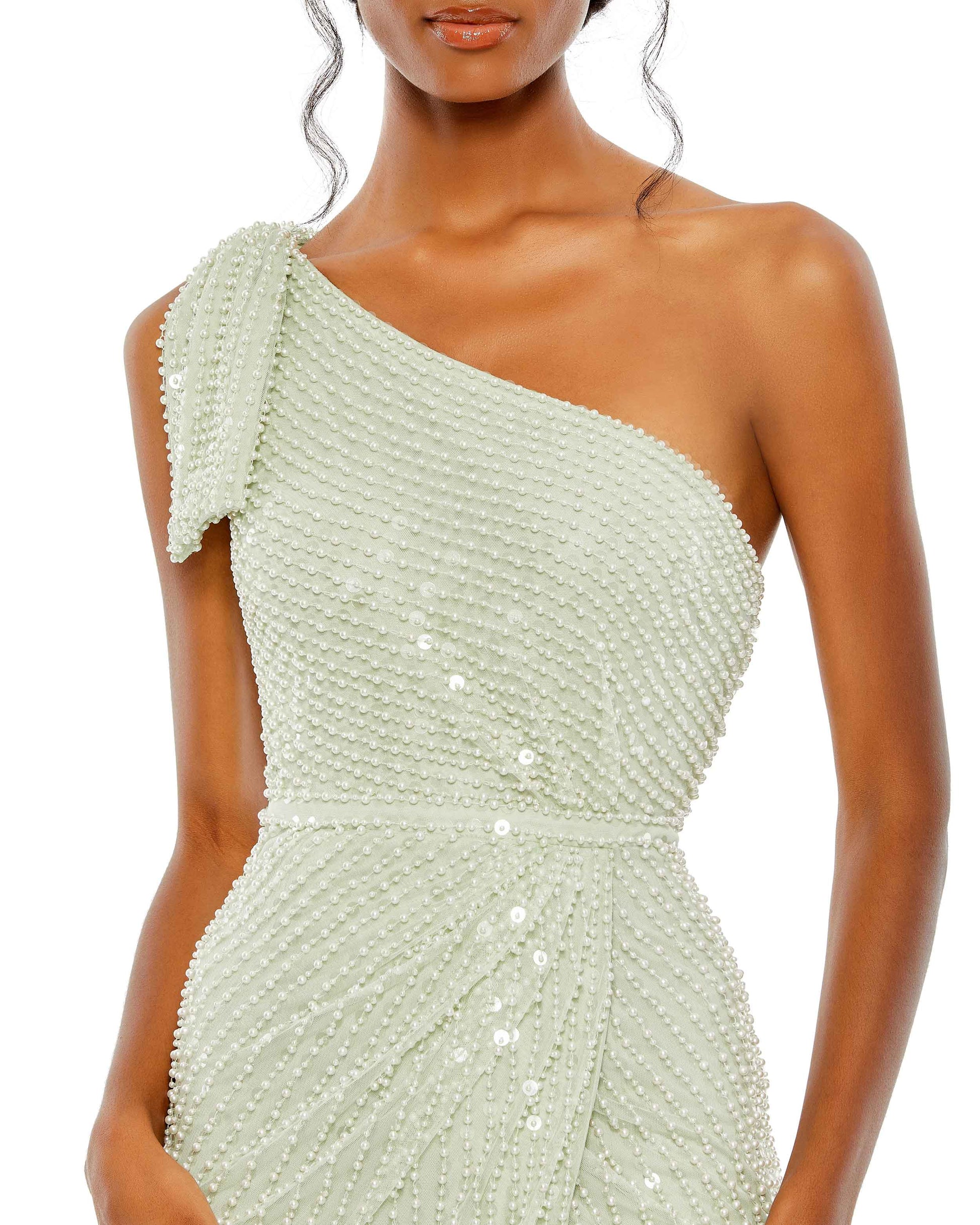 Mac Duggal Long One Shoulder Formal Dress 93735 - The Dress Outlet