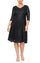 Cocktail Dresses Plus Sequin Lace Tea Length Dress Black