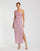 Cocktail Dresses Fitted Tea Length High Slit Cocktail Dress Orchid