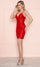 Cocktail Dresses Short Homecoming Fitted Cocktail Dress Red