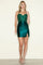 Cocktail Dresses Short Fitted Corset Homecoming Cocktail Dress Emerald
