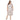 Plus Size Dresses Plus Size Printed Tiered Capelet Tea Length Dress Ivory/Pink