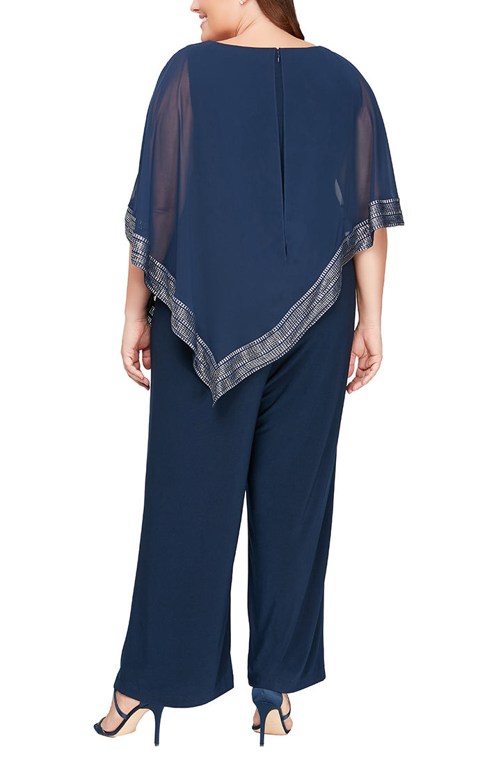 SL Fashions 9477331 Plus Size Formal Jumpsuit